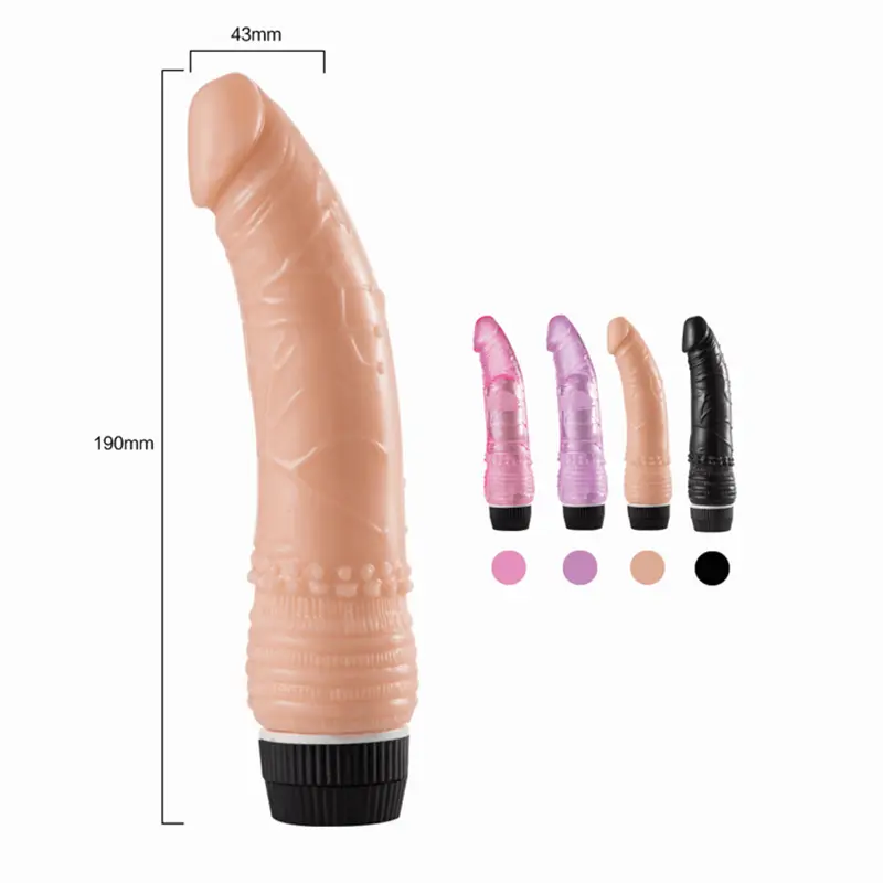 Massive Dong – 19 Cm. – Titreşimli Realistik Siyahi Vibratör görsel 5