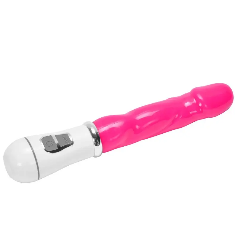 Motorlu ve Titreşim Ayarlı Penis Tasarım Renkli Vibratör (Pembe) görsel 4
