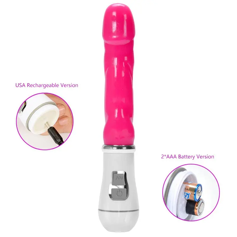 Motorlu ve Titreşim Ayarlı Penis Tasarım Renkli Vibratör (Pembe) görsel 6
