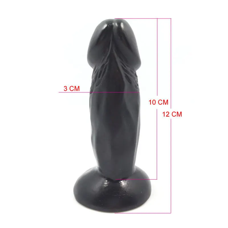 Realistik Esnek Mini Boy Bakire ve Anal Vantuzlu Vibratör (Siyah) görsel 2