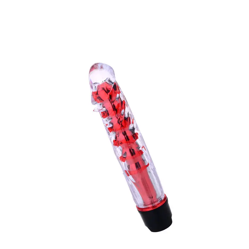 Renkli Fantazi Jelly Vibratör (Kırmızı) görsel 2