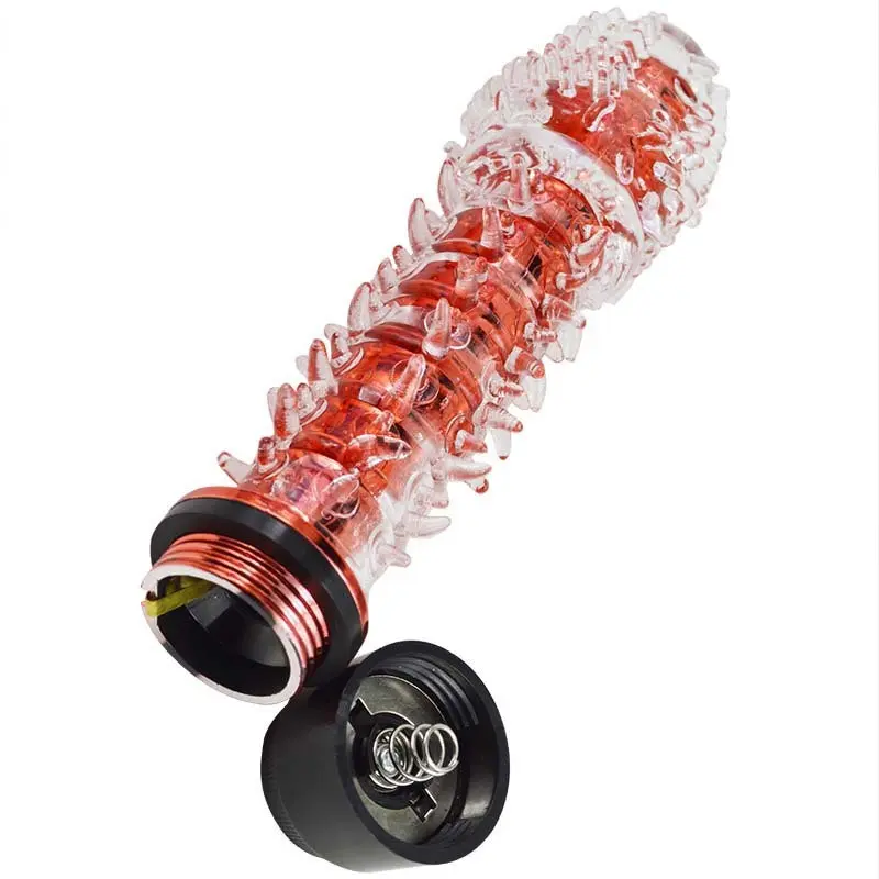 Renkli Fantazi Jelly Vibratör Tırtıklı (Kırmızı) görsel 3