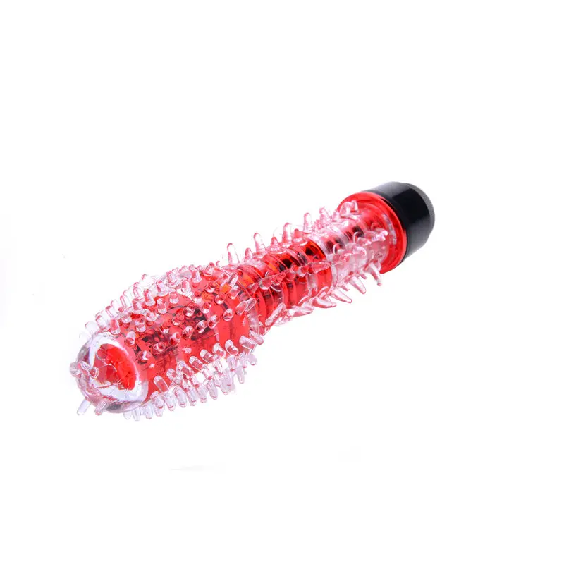 Renkli Fantazi Jelly Vibratör Tırtıklı (Kırmızı) görsel 5