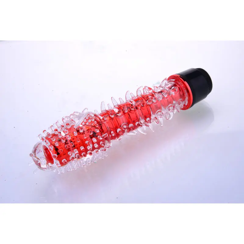 Renkli Fantazi Jelly Vibratör Tırtıklı (Kırmızı) görsel 7