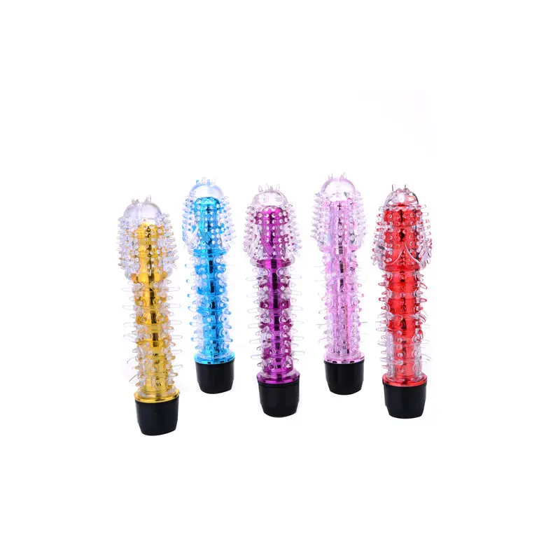Renkli Fantazi Jelly Vibratör Tırtıklı (Kırmızı) görsel 8