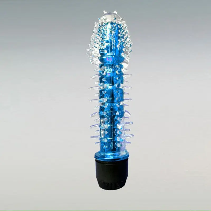 Renkli Fantazi Jelly Vibratör Tırtıklı (Mavi) görsel 5