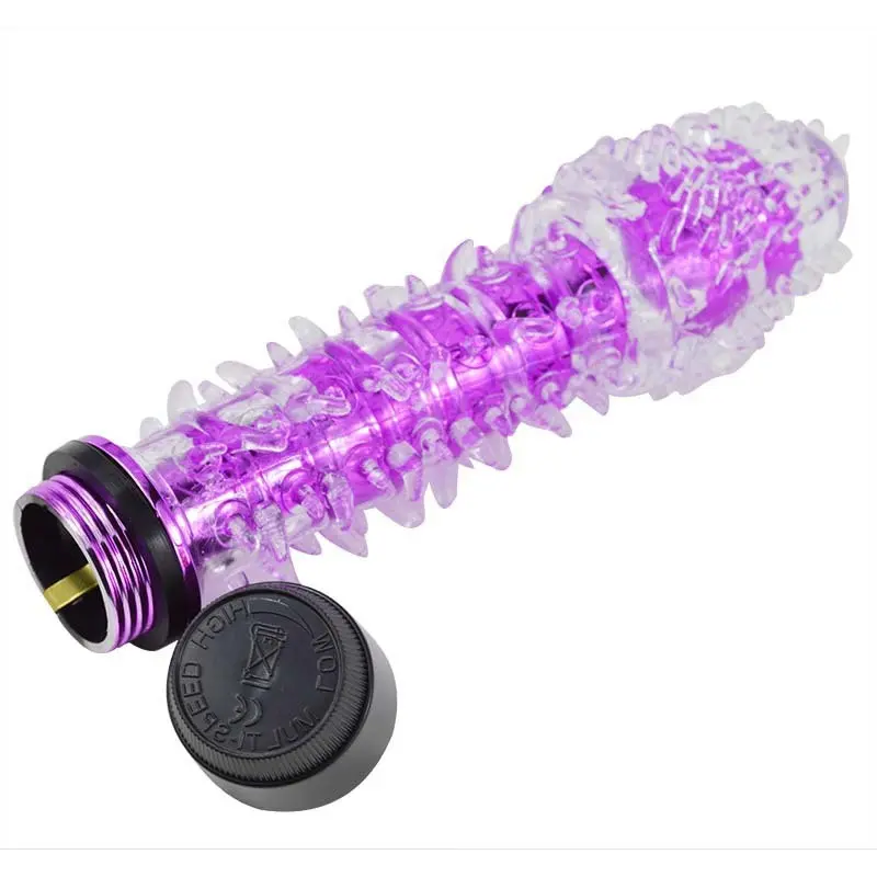 Renkli Fantazi Jelly Vibratör Tırtıklı (Mor) görsel 3