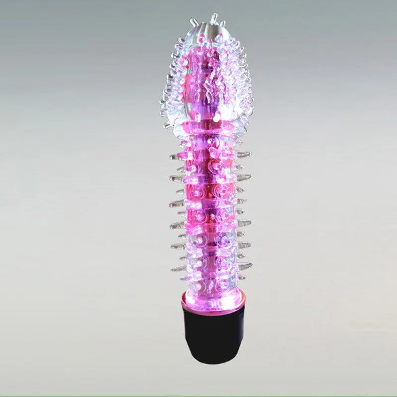 Renkli Fantazi Jelly Vibratör Tırtıklı (Mor) görsel 4