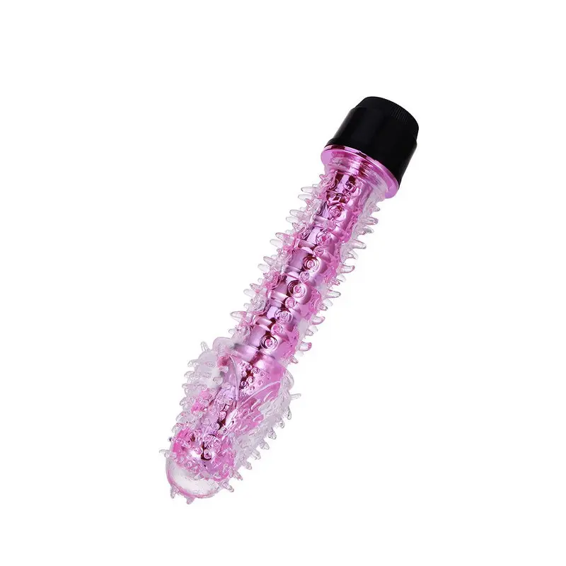 Renkli Fantazi Jelly Vibratör Tırtıklı (Pembe) görsel 2