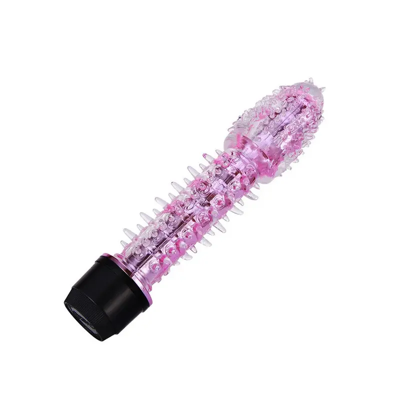 Renkli Fantazi Jelly Vibratör Tırtıklı (Pembe) görsel 3