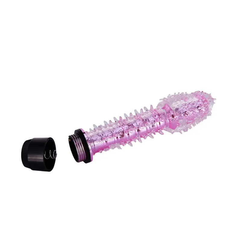 Renkli Fantazi Jelly Vibratör Tırtıklı (Pembe) görsel 4