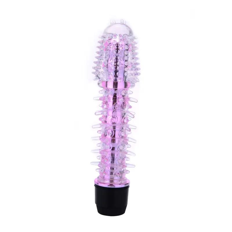 Renkli Fantazi Jelly Vibratör Tırtıklı (Pembe) görsel 6