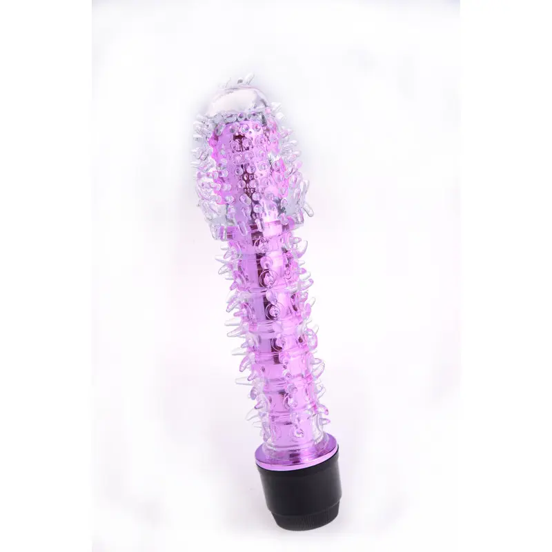 Renkli Fantazi Jelly Vibratör Tırtıklı (Pembe) görsel 7