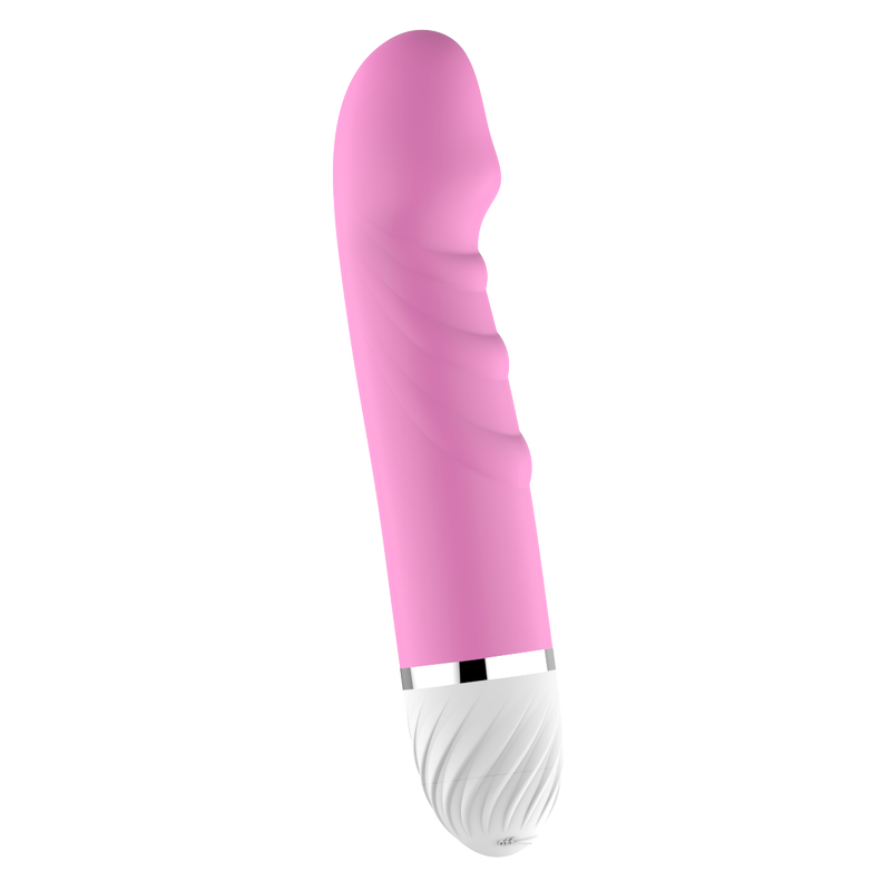 Renkli G-Spot Ultra Lüx Dokulu Silikon Vibratör (Pembe)