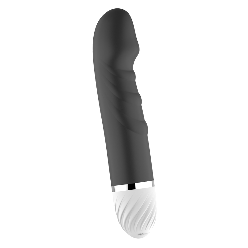 Renkli G-Spot Ultra Lüx Dokulu Silikon Vibratör (Siyah)
