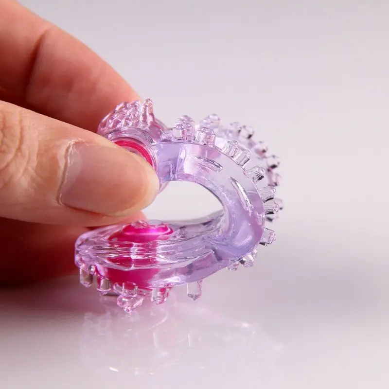 Renkli Slikon Titreşimli Klitoris Uyarıcı Penis Halkası (Şeffaf) görsel 10