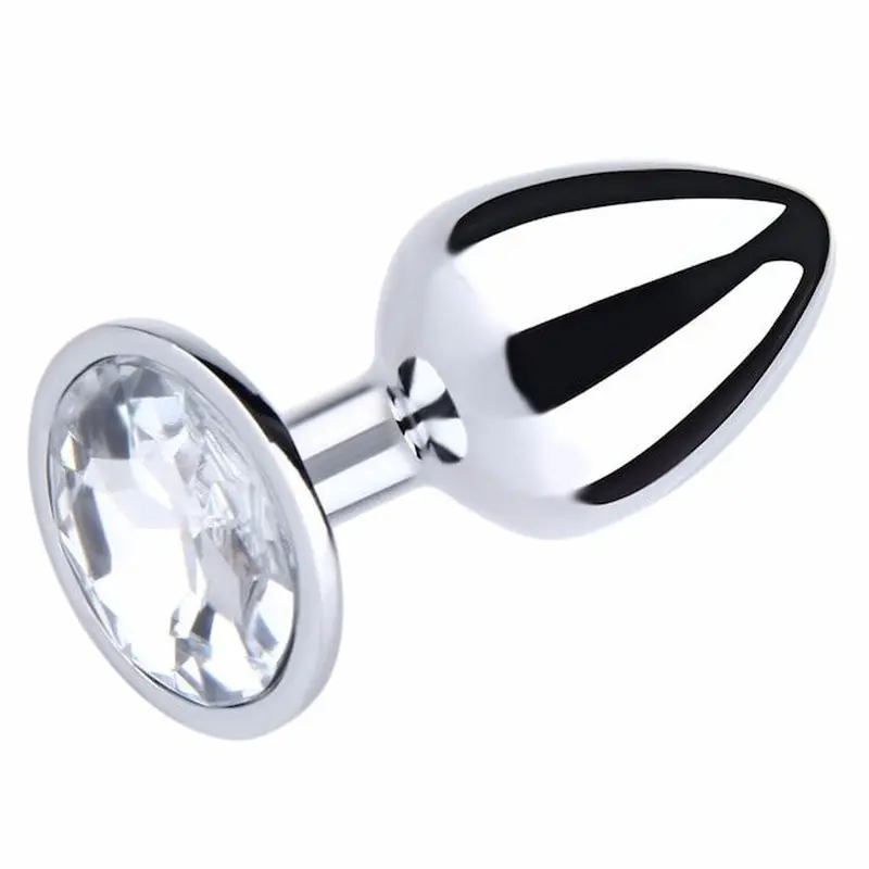 Renkli Taşlı Metal Anal Plug – Orta Boy