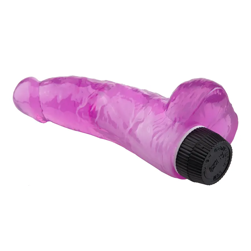RoSH – 20 Cm. – Titreşimli Realistik Kalın Vibratör (Jelly Mor) görsel 4