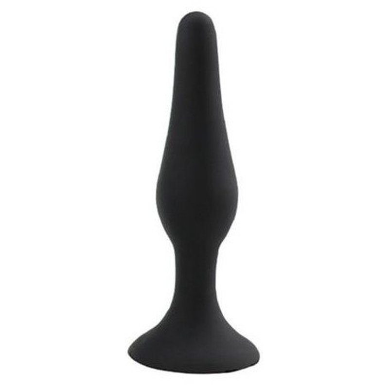 Tekli Silikon Çift Döngü Anal Plug (Siyah)