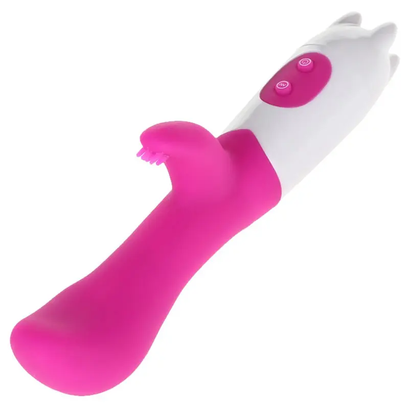 Silikon Titreşimli Klitoris Uyarıcılı G-Spot Vibratör (Pembe) görsel 2