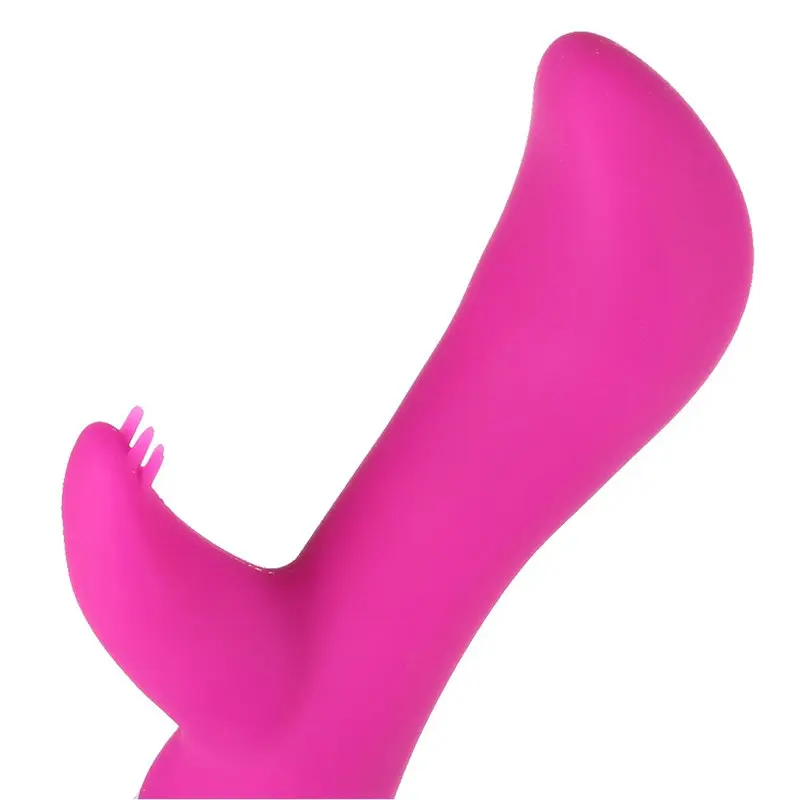 Silikon Titreşimli Klitoris Uyarıcılı G-Spot Vibratör (Pembe) görsel 3
