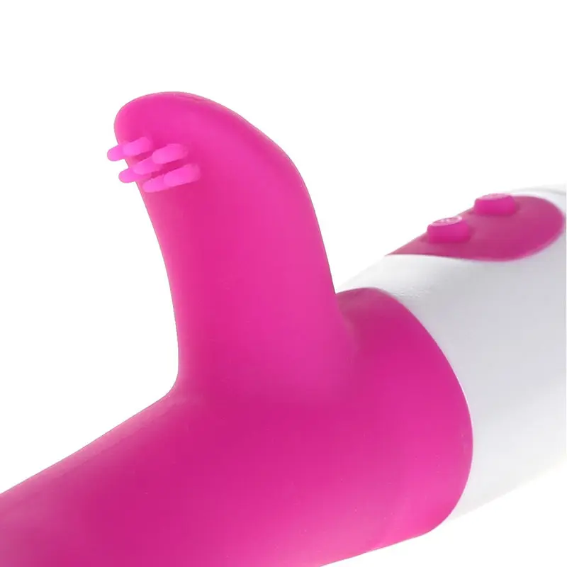 Silikon Titreşimli Klitoris Uyarıcılı G-Spot Vibratör (Pembe) görsel 4