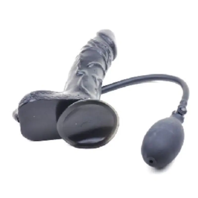 Şişebilen Vantuzlu Tam Realistik Penis Vibratör (Gri) görsel 3