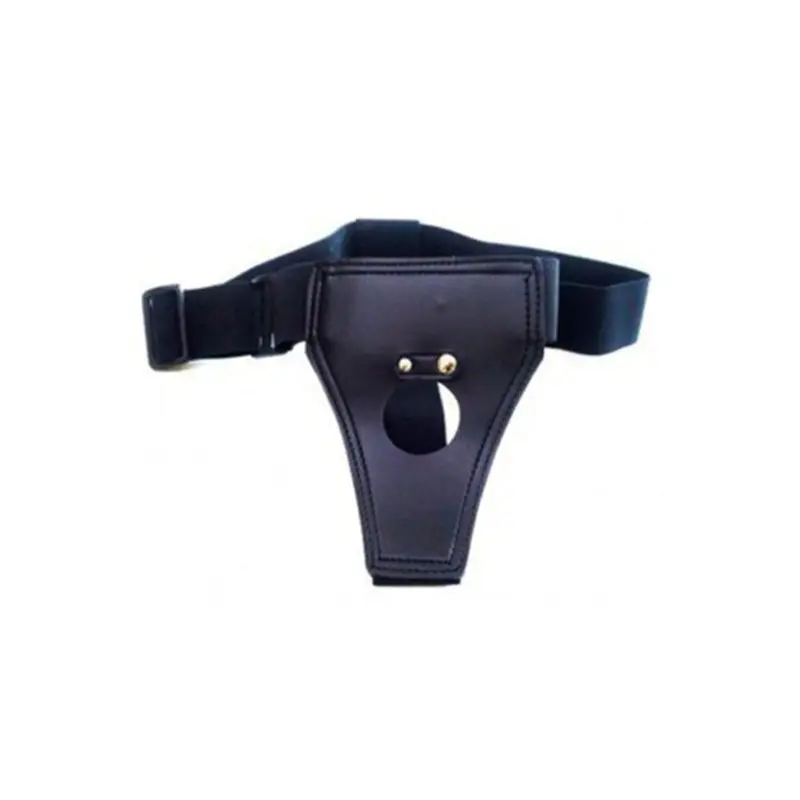 Siyah Deri Strap-On Belden Bağlama Kemeri görsel 4