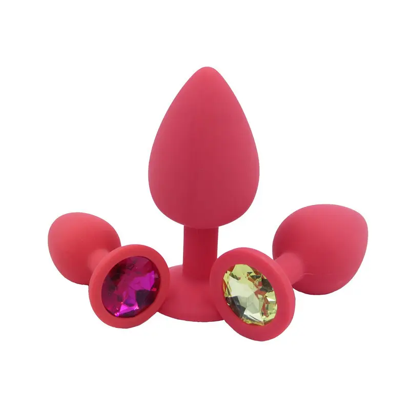 Su Geçirmez Silikon Anal Plug (Kırmızı) görsel 2