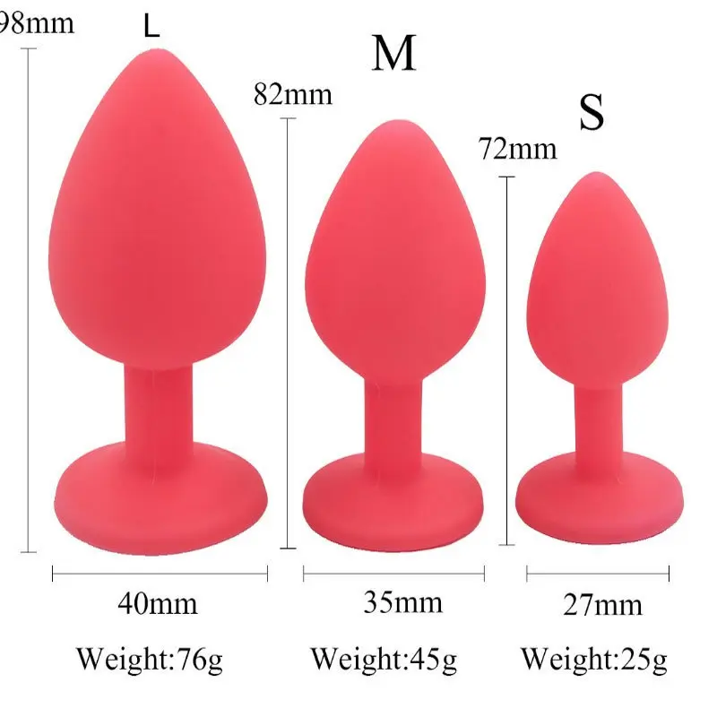 Su Geçirmez Silikon Anal Plug (Kırmızı) görsel 4
