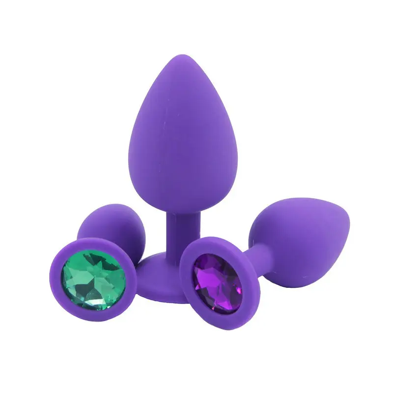 Su Geçirmez Silikon Anal Plug (Mor) görsel 2