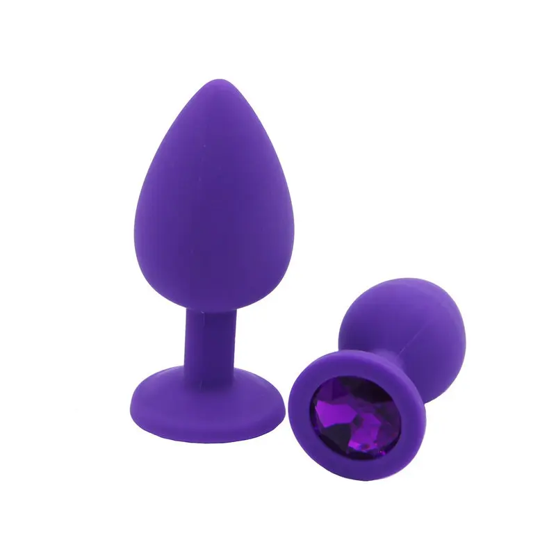 Su Geçirmez Silikon Anal Plug (Mor) görsel 3