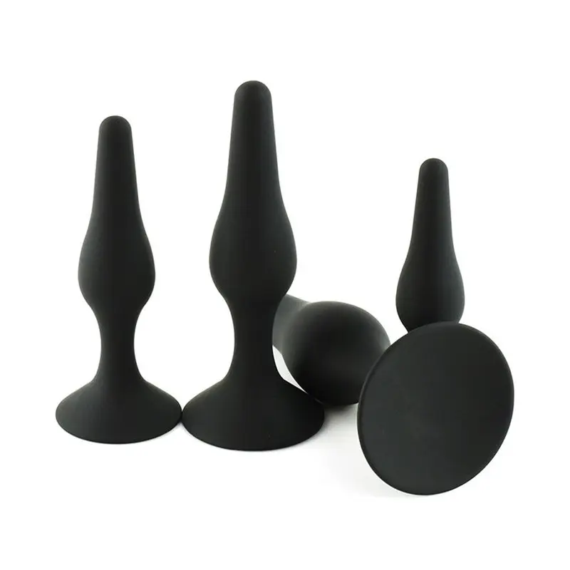 Tekli Silikon Çift Döngü Anal Plug (Siyah) görsel 2