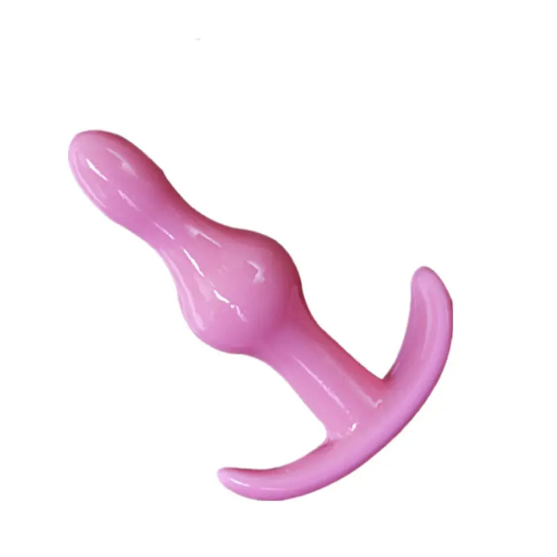 Tekli Yumuşak Silikon Anal Plug (Pembe) görsel 2
