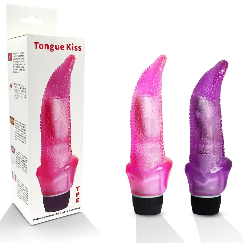 Tongue Kiss – Dil Dokulu Renkli Titreşimli Jel Vibratör (Pembe) görsel 3