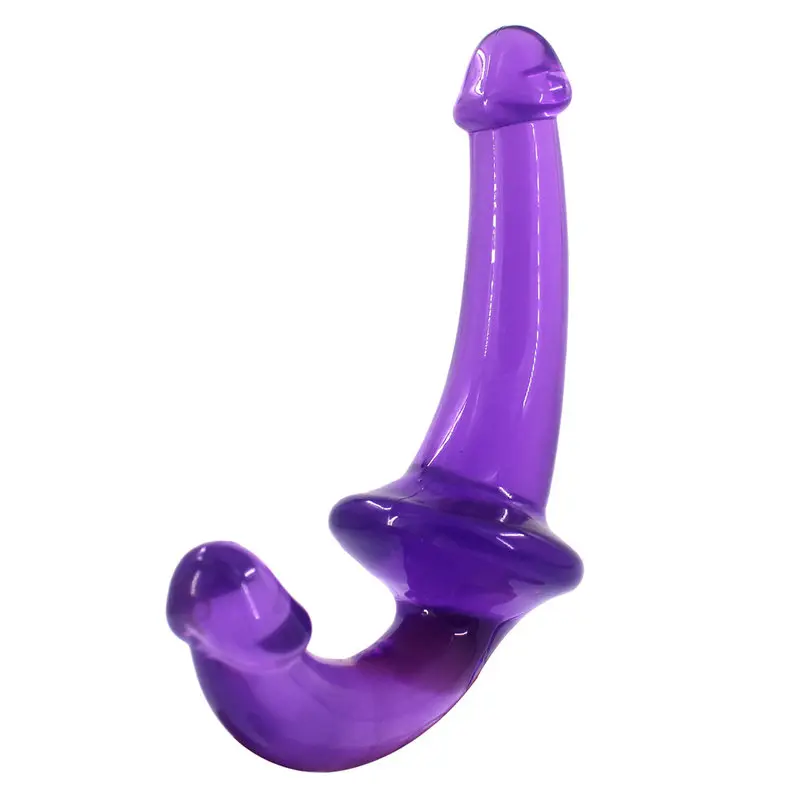 U-SHAPE – 20 Cm. – Çift Başlı Realistik Lezbiyen Dildo (Jelly Mor) görsel 5