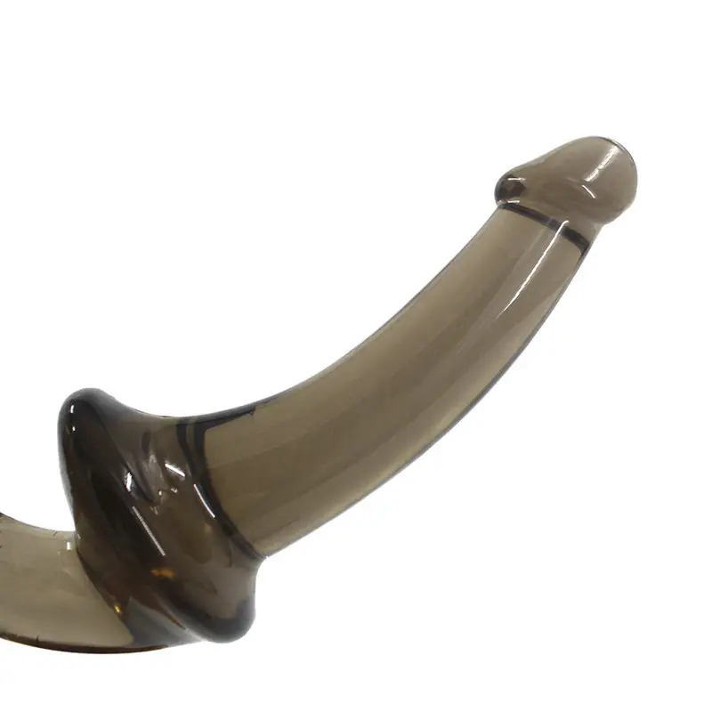 U-SHAPE – 20 Cm. – Çift Başlı Realistik Lezbiyen Dildo (Jelly Siyah) görsel 3