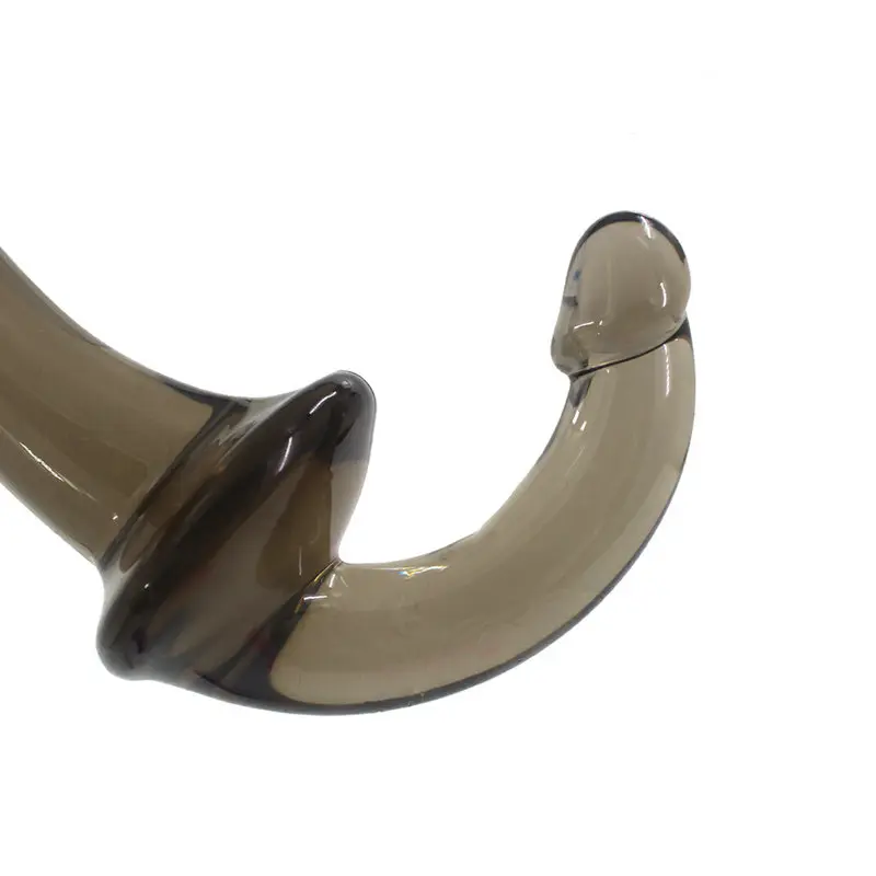 U-SHAPE – 20 Cm. – Çift Başlı Realistik Lezbiyen Dildo (Jelly Siyah) görsel 4