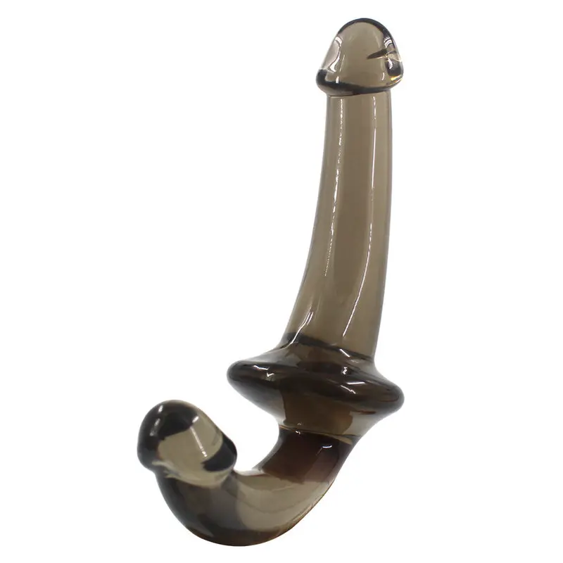 U-SHAPE – 20 Cm. – Çift Başlı Realistik Lezbiyen Dildo (Jelly Siyah) görsel 5