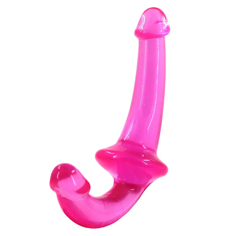 U-SHAPE – 20 Cm. – Çift Başlı Realistik Lezbiyen Dildo (Jelly Pembe) görsel 2