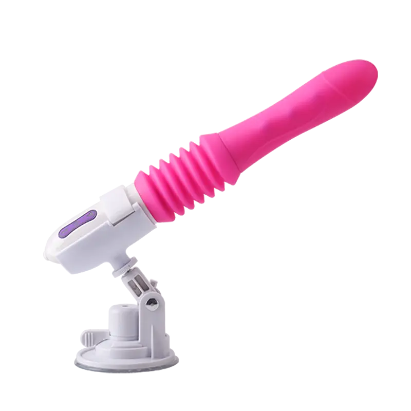 USB Şarjlı – 10 Farklı Titreşim Modlu İleri-Geri Kendinden Hareketli – Her Türlü Yüzeye Monte Edilebilen Ultra Lüx Doku Teleskobik Vibratör (Pembe)