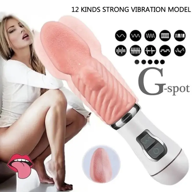 USB Şarjlı 12 Farklı Titreşim Seçenekli Klitoris Uyarıcı Ultra Lux Dil Vibratör görsel 4