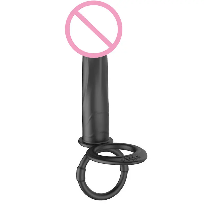 XESE – 14.5 Cm. – Penise Geçme Ek Titreşimli Anal Penis (Siyah) görsel 4