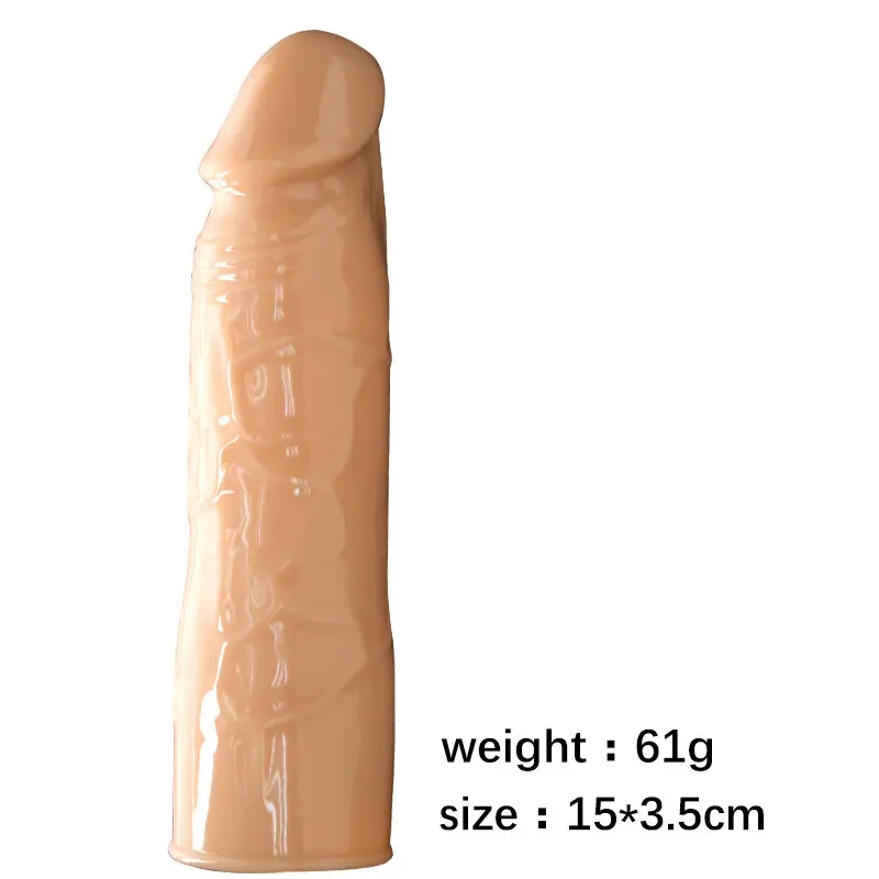 XESE – 15 Cm. – Dolgulu Realistik Esnek Penis Kılıfı görsel 2