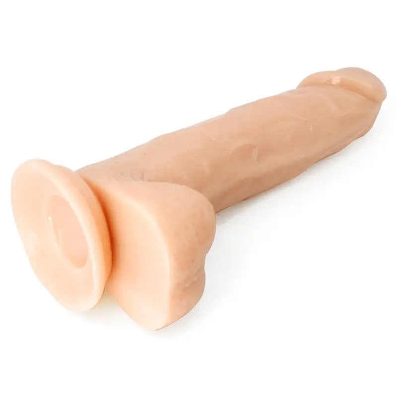 XESE – 18 Cm. – Tam Realistik Testisli Vantuzlu Vibratör (Ten Rengi) görsel 2