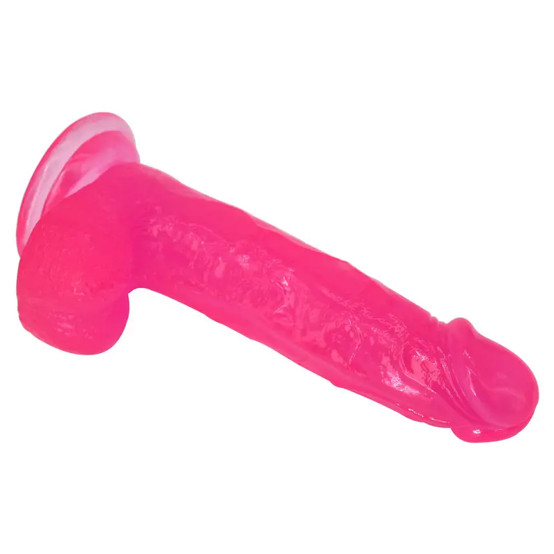 XESE – 21 Cm. – Tam Realistik Testisli Vantuzlu Vibratör (Jelly Pembe) görsel 2