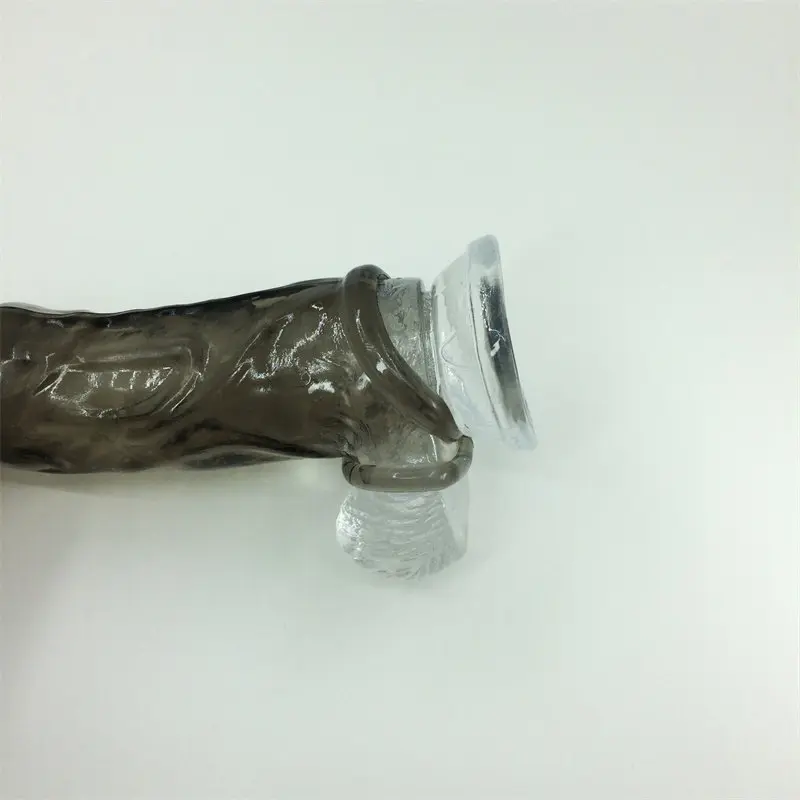 XESE – Dolgulu Realistik Penis Kılıfı (Siyah) görsel 3