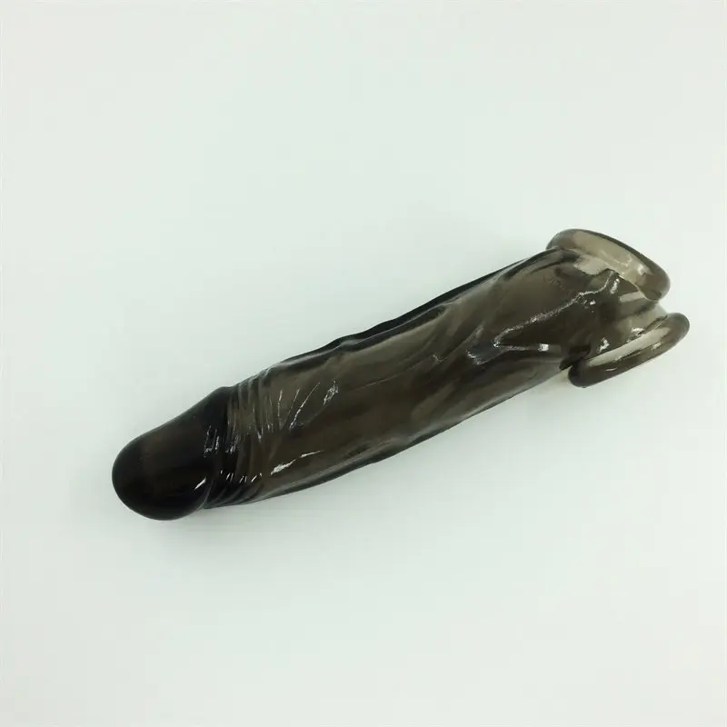 XESE – Dolgulu Realistik Penis Kılıfı (Siyah) görsel 5
