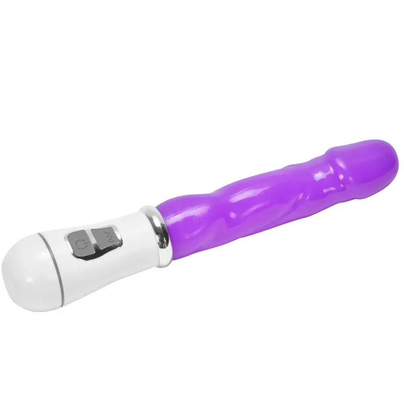 Motorlu ve Titreşim Ayarlı Penis Tasarım Renkli Vibratör (Mor) görsel 5