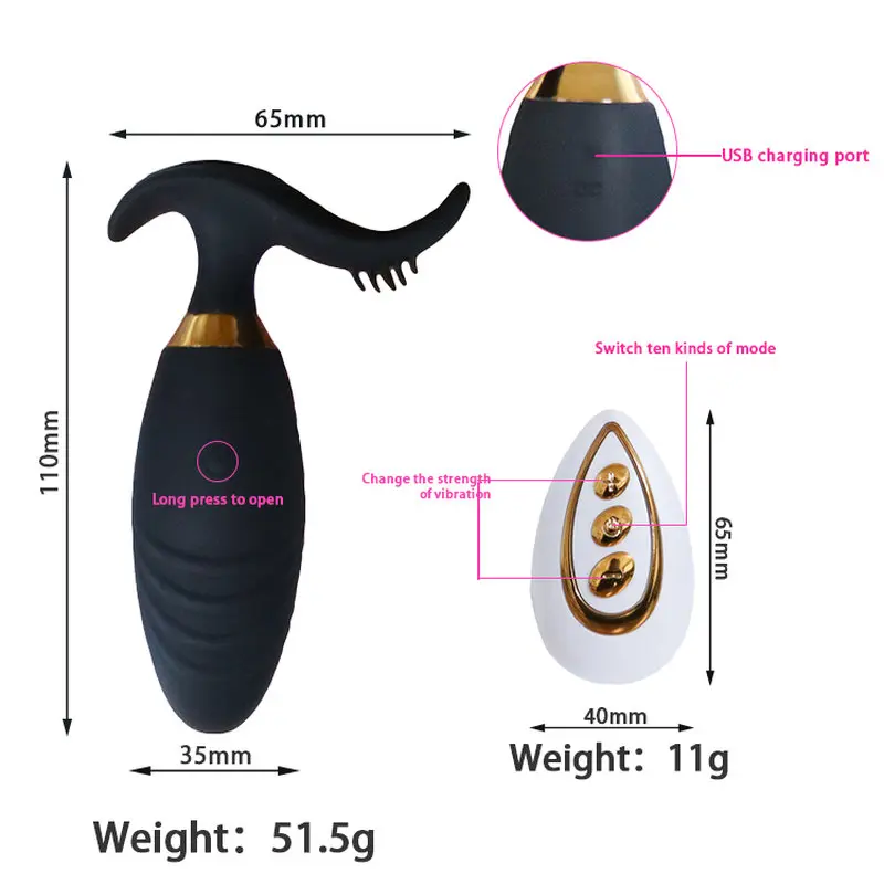 Yiwu Love 11 Cm. – USB Şarjlı – 10 Farklı Titreşim Modlu – Uzaktan Kumandalı – Klitoris Uyarıcılı – Teknolojik Vibratör görsel 4
